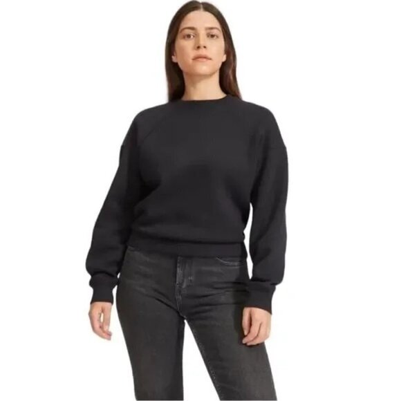 Everlane Women's The ReNew Fleece Teddy Crew Sweatshirt Small NWT - Picture 1 of 6